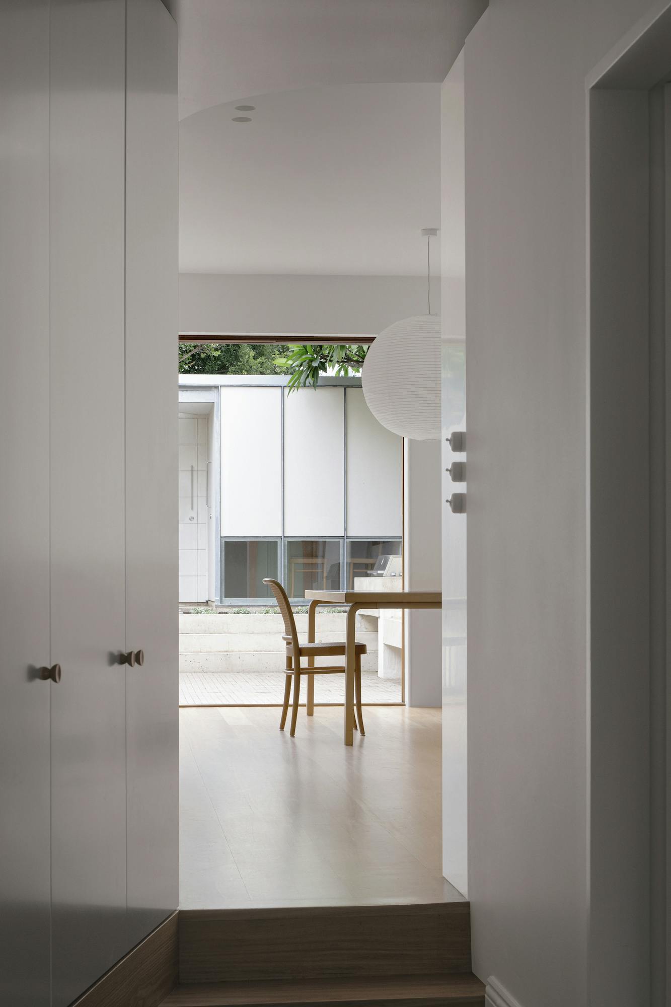 View through kitchen